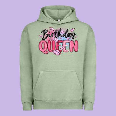 Birthday Queen Urban Hoodie Designed By Maliassmallbusiness
