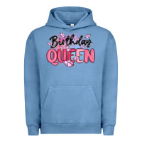 Pigment Pebble Blue birthday queen Urban Hoodie - MaliasSmallBusiness