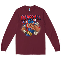 Burgundy Baseball life afro girl sneakers Long Sleeve Tee - RanaPortraitStore