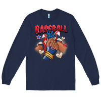 Navy Baseball life afro girl sneakers Long Sleeve Tee - RanaPortraitStore