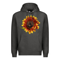 Charcoal Heather ring o fine sunflower Premium Hoodie - LillyAllenDesigns