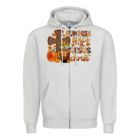 Dove Grey pumpkin spice and jesus christ Zipper Hoodie - Zillion Design Studio