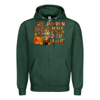 Sports Green pumpkin spice and jesus christ Zipper Hoodie - Zillion Design Studio