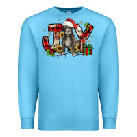 Ocean Blue Christmas joy pitbull Premium Sweatshirt - JahusDesignShop