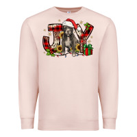 Pale Pink Christmas joy pitbull Premium Sweatshirt - JahusDesignShop