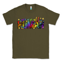 Army Green we are all human pride lgbtq Classic Tee - texasbilliewilder