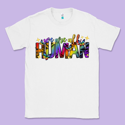 Classic Tee we are all human pride lgbtq