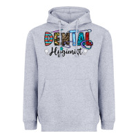Heather Grey dental hygienist Heavyweight Hoodie - CowhideDigitalArt