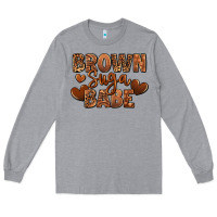Heather Grey Brown sugar babe Long Sleeve Tee - RanaPortraitStore