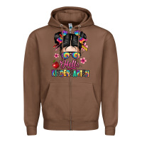 Chestnut hello kindergarten Zipper Hoodie - texasbilliewilder
