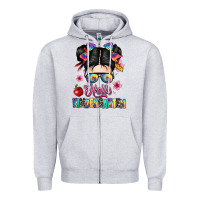 Heather Grey hello kindergarten Zipper Hoodie - texasbilliewilder
