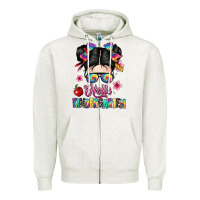 Oatmeal Heather hello kindergarten Zipper Hoodie - texasbilliewilder