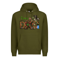Army Green Christmas Army Dad Premium Hoodie - NancyCooperArtShop
