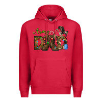 Cardinal Christmas Army Dad Premium Hoodie - NancyCooperArtShop
