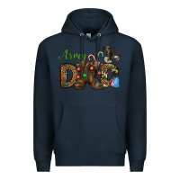 Navy Christmas Army Dad Premium Hoodie - NancyCooperArtShop