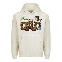 Oatmeal Heather Christmas Army Dad Premium Hoodie - NancyCooperArtShop