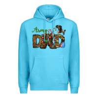 Ocean Blue Christmas Army Dad Premium Hoodie - NancyCooperArtShop
