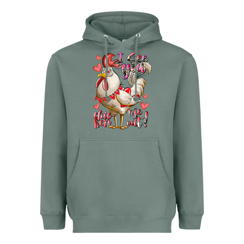 I See You Chicken Me Out Heavyweight Hoodie by RacoonDesign | Teevron