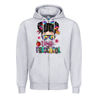 Heather Grey hello preschool kid Zipper Hoodie - texasbilliewilder