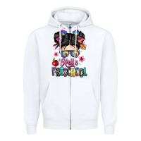 White hello preschool kid Zipper Hoodie - texasbilliewilder