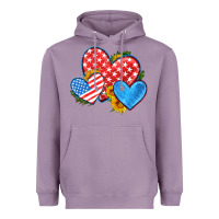 Lavender usa flag hearts with sunflower Heavyweight Hoodie - HRA Design Shop