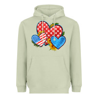 Matcha usa flag hearts with sunflower Heavyweight Hoodie - HRA Design Shop