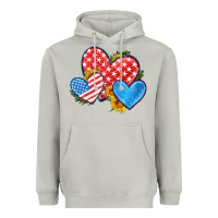 Moon Dust usa flag hearts with sunflower Heavyweight Hoodie - HRA Design Shop