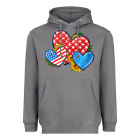 Storm usa flag hearts with sunflower Heavyweight Hoodie - HRA Design Shop