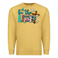 Antique Gold be the light Premium Sweatshirt - AdoDesignShop