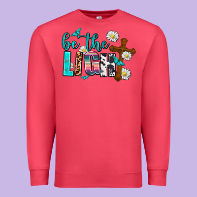Be The Light Premium Sweatshirt Designed By Adodesignshop
