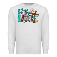 Oatmeal Heather be the light Premium Sweatshirt - AdoDesignShop