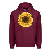 Burgundy giganteus sunflower Premium Hoodie - LillyAllenDesigns