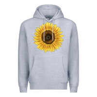 Heather Grey giganteus sunflower Premium Hoodie - LillyAllenDesigns