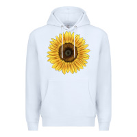 White giganteus sunflower Premium Hoodie - LillyAllenDesigns