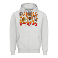 Dove Grey flannels boots and bonfires Zipper Hoodie - Zillion Design Studio