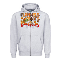 Heather Grey flannels boots and bonfires Zipper Hoodie - Zillion Design Studio