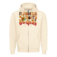 Sandshell flannels boots and bonfires Zipper Hoodie - Zillion Design Studio
