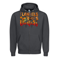 Smoke flannels boots and bonfires Zipper Hoodie - Zillion Design Studio