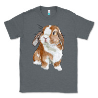 Charcoal Heather Cute Bunny Classic Tee - RanaPortraitStore