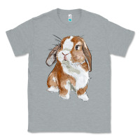 Heather Grey Cute Bunny Classic Tee - RanaPortraitStore