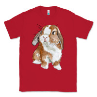 Red Cute Bunny Classic Tee - RanaPortraitStore