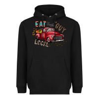 Black eat fresh buy local Heavyweight Hoodie - CowhideDigitalArt