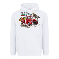White eat fresh buy local Heavyweight Hoodie - CowhideDigitalArt