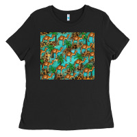 Black camel leopard Ladies Tee - BarkalooDesign