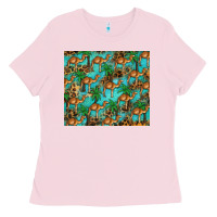 Bubblegum Pink camel leopard Ladies Tee - BarkalooDesign