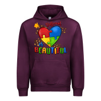 Mauve Wine different is beautiful autism Urban Hoodie - MaliasSmallBusiness