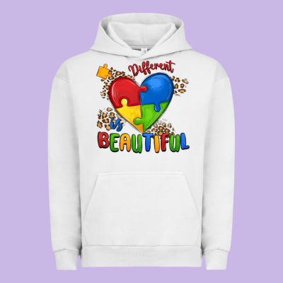 Different Is Beautiful Autism Urban Hoodie Designed By Maliassmallbusiness
