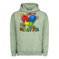 Pigment Oil Green different is beautiful autism Urban Hoodie - MaliasSmallBusiness