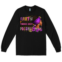 Black Faith it does not make things easy Long Sleeve Tee - RanaPortraitStore