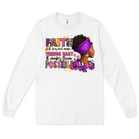 White Faith it does not make things easy Long Sleeve Tee - RanaPortraitStore